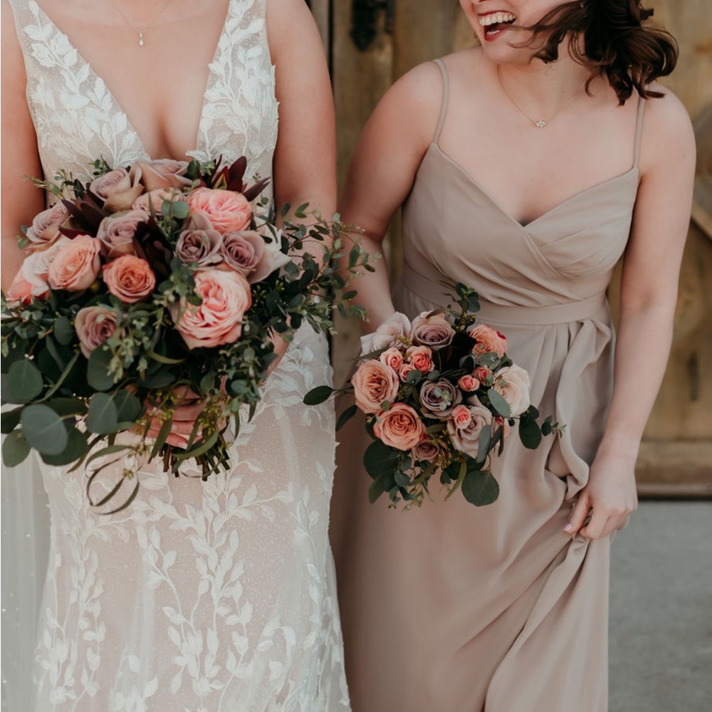 Joy Chiffon V-Neck A-Line Princess Dress (right)